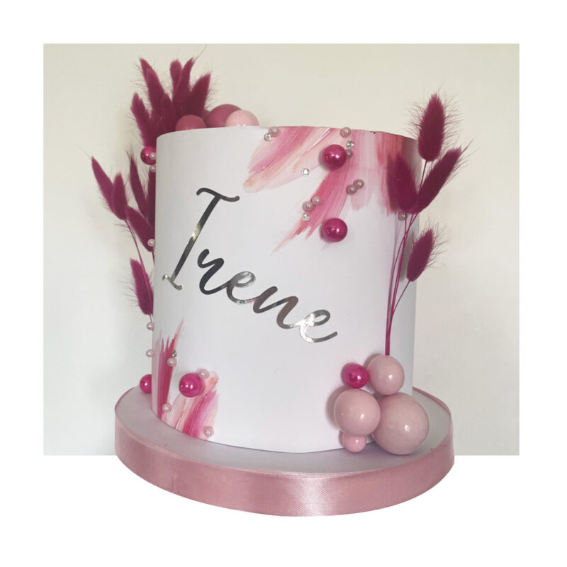 Kit torta scenografica - pink leaves